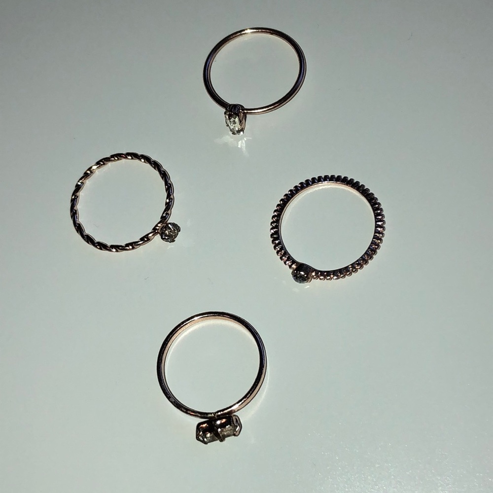 Stack Of Rose Gold Rings - Picture 2 of 3